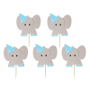 KORREKT WEB Blue Elephant, Elefánt díszítő pálca 10 db-os