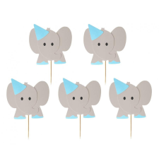 KORREKT WEB Blue Elephant, Elefánt díszítő pálca 10 db-os party kellék