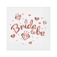 KORREKT WEB Bride To Be White szalvéta 20 db-os 33x33 cm party kellék