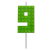 KORREKT WEB Building Blocks Green, Építőkocka tortagyertya, számgyertya 9-es
