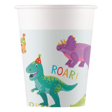 KORREKT WEB Dinoszaurusz Party papír pohár 8 db-os 200 ml FSC party kellék