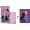 KORREKT WEB Disney Jégvarázs Purple gyerek ágyneműhuzat és polár takaró szett