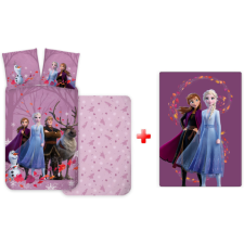 KORREKT WEB Disney Jégvarázs Purple gyerek ágyneműhuzat és polár takaró szett lakástextília