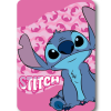 KORREKT WEB Disney Lilo és Stitch, A csillagkutya Pink Wave polár takaró 100x140cm