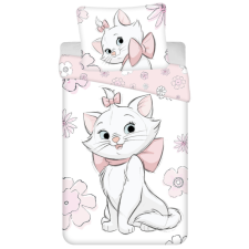 KORREKT WEB Disney Marie cica Flowers ágyneműhuzat 140×200cm, 70×90 cm lakástextília