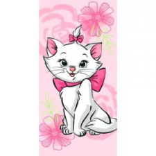 KORREKT WEB Disney Marie cica Pink Flower fürdőlepedő, strand törölköző 70*140cm lakástextília