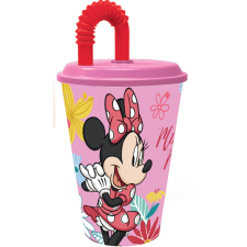 KORREKT WEB Disney Minnie Spring szívószálas pohár, műanyag 430 ml üdítős pohár