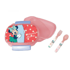 KORREKT WEB Disney Minnie Surf szendvicsdoboz + evőeszköz szett uzsonnás doboz