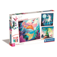 KORREKT WEB Fantasztikus lények Magic 3x48 db-os puzzle Clementoni puzzle, kirakós