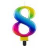 KORREKT WEB Galaxy, Színes számgyertya, tortagyertya 8-as