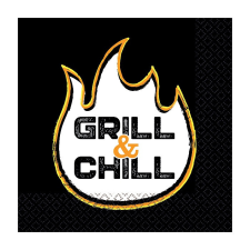 KORREKT WEB Grill &amp; Chill szalvéta 16 db-os 33x33 cm party kellék