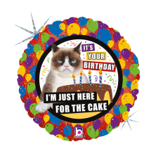 KORREKT WEB Grumpy Cat Cake Holo fólia lufi 46 cm party kellék