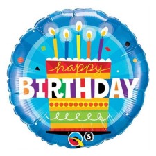 KORREKT WEB Happy Birthday Cake fólia lufi 46 cm party kellék