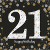 KORREKT WEB Happy Birthday Gold 21 szalvéta 16 db-os 33*33 cm
