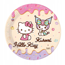 KORREKT WEB Hello Kitty Kuromi papírtányér 8 db-os 23 cm FSC party kellék