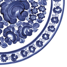 KORREKT WEB Hímzés Rose Plate szalvéta 20 db-os 33x33 cm party kellék