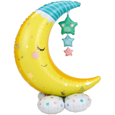 KORREKT WEB Hold és csillagok AirLoonz óriás fólia lufi 139 cm party kellék