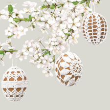 KORREKT WEB Húsvét Embroidered Eggs szalvéta 20 db-os 33x33 cm party kellék