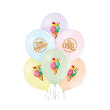 KORREKT WEB Ice Cream, Jégkrém léggömb, lufi 6 db-os 12 inch (30cm) party kellék