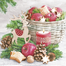 KORREKT WEB Karácsony Wood Reindeer szalvéta 20 db-os 33x33 cm papírárú, csomagoló és tárolóeszköz