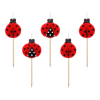 KORREKT WEB Ladybugs, Katicabogár tortagyertya, gyertya szett 5 db-os