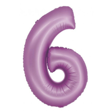 KORREKT WEB Lavender Matt, Levendula 6-os szám fólia lufi 76 cm party kellék