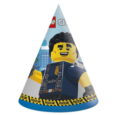 KORREKT WEB Lego City Parti kalap, csákó 6 db-os party kellék