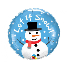 KORREKT WEB Let it snow, Hóember fólia lufi 46 cm party kellék