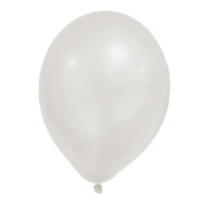 KORREKT WEB Metallic White Pastel léggömb, lufi 8 db-os party kellék