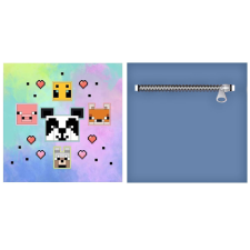 KORREKT WEB Minecraft Animals párna, díszpárna levehető huzattal 35x35 cm lakástextília