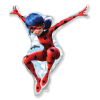 KORREKT WEB Miraculous Ladybug, Katicabogár és Fekete macska kalandjai fólia lufi 36 cm (WP)