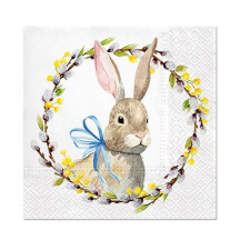 KORREKT WEB Nyuszis Wreath szalvéta 20 db-os 33x33 cm party kellék