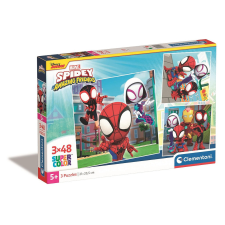 KORREKT WEB Pókember Spidey 3x48 db-os puzzle Clementoni puzzle, kirakós