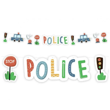 KORREKT WEB Police, Rendőr papír felirat 3 m party kellék