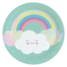 KORREKT WEB Rainbow and Cloud papírtányér 8 db-os 23 cm party kellék