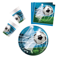 KORREKT WEB Soccer Fans, Focis party szett 36 db-os 20 cm-es tányérral party kellék
