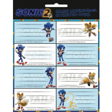 KORREKT WEB Sonic a sündisznó füzetcímke 16 db-os füzetcímke
