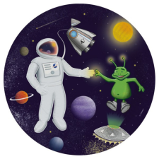 KORREKT WEB Space, Űr papírtányér 8 db-os 23 cm party kellék