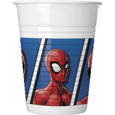 KORREKT WEB Spiderman Crime Fighter, Pókember műanyag pohár 8 db-os 200 ml party kellék