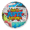 KORREKT WEB Super Birthday Comic fólia lufi 46 cm (WP)