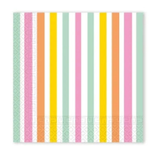 KORREKT WEB Színes Pastel Stripes szalvéta 20 db-os 33x33 cm FSC papírárú, csomagoló és tárolóeszköz
