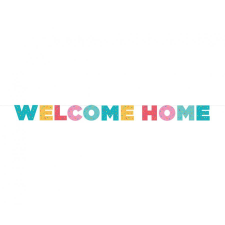 KORREKT WEB Színes Welcome Home felirat 250 cm party kellék