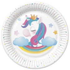 KORREKT WEB Unikornis Magical papírtányér 8 db-os 18 cm party kellék