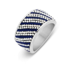 KORREKT WEB Victoria Ezüst színű kék, fehér köves gyűrű gyűrű