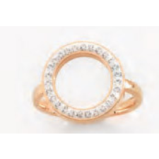 KORREKT WEB Victoria Rose gold színű fehér köves gyűrű gyűrű