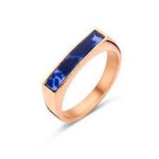 KORREKT WEB Victoria Rose gold színű kék mintás gyűrű gyűrű
