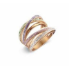 KORREKT WEB Victoria Rose gold színű színes köves gyűrű