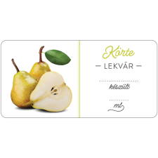  Körte lekvár öntapadós műanyag alapú cimke 6 db/csomag dekorációs kellék
