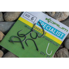 Korum XPERT SPECIALIST BARBLESS HOOKS - SIZE 6 horog