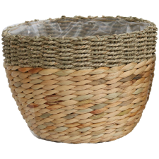  Kosár kerek 26 cm x 19 cm natúr kerti dekoráció